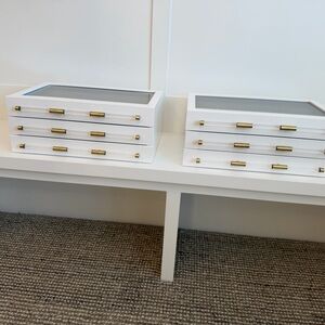 Kendra Scott White Jewelry Organizer with Gold Handles